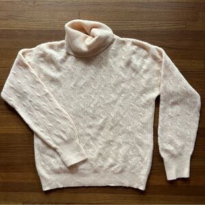 Sutton Cashmere Light Pink Cowl Neck Sweater